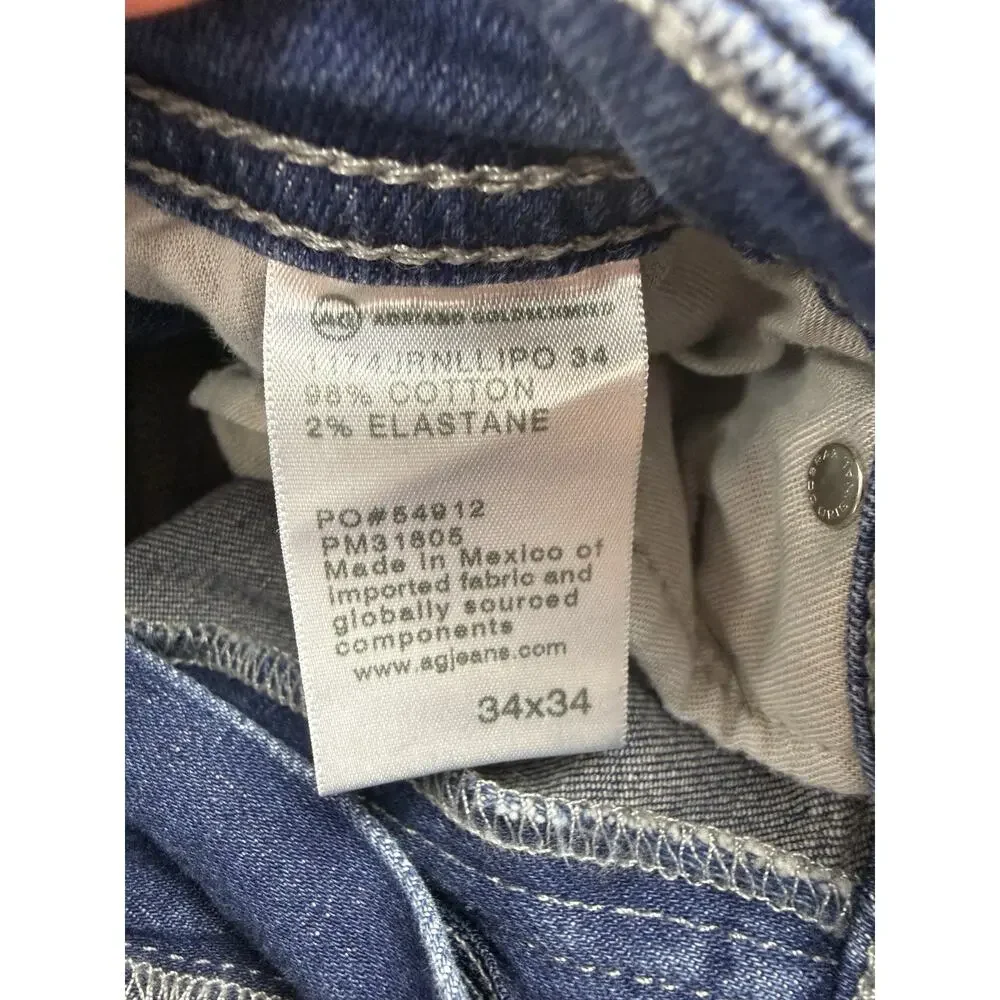 AG Adriano Goldschmied The Graduate Tailored Leg Dark Wash Mens Jeans 34X30 - Picture 4 of 12